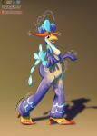  absurd_res anatid anseriform anthro avian bird dancing duck generation_9_pokemon hi_res invalid_tag nintendo pokemon pokemon_(species) quaquaval thick_thighs transformation 