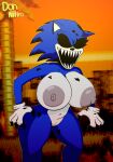  anthro areola big_areola big_breasts breasts clothing donnitro72 eulipotyphlan exe_(revie) female friday_night_funkin&#039; genitals gloves handwear hedgehog hi_res huge_breasts mammal navel nipples nude pussy sega sharp_teeth smile solo sonic.exe sonic_the_hedgehog_(series) teeth watermark 