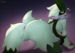  &lt;3 anthro anus blush breasts butt felid feline female fur generation_9_pokemon genitals green_body green_fur hi_res mammal medium_breasts meowscarada nintendo nude omeki pokemon pokemon_(species) pussy solo 