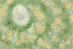  embryo flower grass highres nature no_humans original plant shanyeyuri surreal wide_shot yellow_flower 
