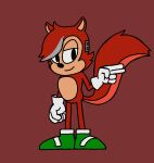  anthro clothed clothing cybernetics digital_media_(artwork) fluffy fluffy_tail footwear fur gesture gloves hair hand_gesture handwear kevin_the_squirrel machine male mammal murdercide626 obscure_character partially_clothed pointing rodent sciurid sega shoes simple_background smile smirk solo sonic_the_hedgehog_(series) tail tree_squirrel 
