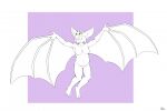  2022 anthro bat bat_wings belly breasts chubby_anthro chubby_female claws ears_up fangs featureless_breasts female flying jimfoxx laylee mammal membrane_(anatomy) membranous_wings navel nude open_mouth playtonic_games signature slightly_chubby smile solo spread_arms spread_wings teeth toe_claws tongue wide_eyed wings yooka-laylee 