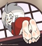 5_toes barefoot disney eda_clawthorne feet female foot_focus hi_res humanoid humanoid_pointy_ears mammal mrchasecomix not_furry soles the_owl_house toes witch_(the_owl_house) 