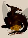  anthro armor black_dragon_kalameet daftpatriot dragon dragonslayer_ornstein duo facesitting feral glubdub hi_res male male/male questionable_consent 