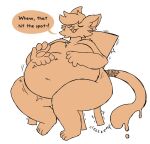  anthro domestic_cat felid feline felis huge_belly male mammal solo stuffing vurptrubbish weight_gain 