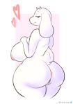  &lt;3 2023 anthro anus areola barely_visible_anus bedroom_eyes big_breasts big_butt boss_monster bovid breasts bustingmangos butt caprine curvy_figure digital_media_(artwork) eyelashes female floppy_ears fluffy fluffy_tail fur genitals goat hand_on_breast hi_res horn huge_breasts looking_at_viewer looking_back mammal mature_female narrowed_eyes nipples nude presenting presenting_hindquarters pussy seductive side_boob simple_background smile solo tail toriel undertale undertale_(series) voluptuous white_body white_fur wide_hips 