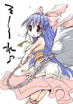  artist_request blue_hair bow dragon_quest dragon_quest_v flora half_updo pink_bow solo weapon 