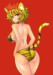  animal_ears bad_id bad_pixiv_id bikini blonde_hair kemonomimi_mode looking_back nanban_teishoku solo swimsuit tail tiger_ears tiger_tail toramaru_shou touhou 