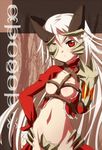  aldra_(queen's_blade) bad_id bad_pixiv_id beltbra eyepatch queen's_blade revealing_clothes shinja_a solo white_hair 