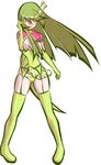  0peko green_hair meganium personification pokemon 