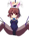  animal_ears arle_nadja bad_id bad_pixiv_id bdsm bondage bound brown_eyes brown_hair bunny_ears bunnysuit fishnet_pantyhose fishnets madou_monogatari milk_(artist) pantyhose purple_rope puyopuyo rope shibari short_hair solo spread_legs 