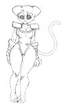  2015 4_toes akunim armor bethesda_softworks black_and_white breasts claws cleavage clothed clothing feet felid female katia_managan khajiit mammal monochrome pauldron plantigrade prequel_adventure sketch solo the_elder_scrolls tight_clothing toe_claws toes unconvincing_armor vambraces webcomic 