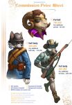  anthro clothing commission_prices group gun hi_res male military photo pimpartist price_sheet profile ranged_weapon rifle thepimpartist uniform weapon world_war_1 