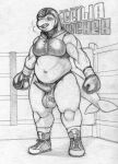  2023 absurd_res animal_genitalia animal_penis anthro ballboxing balls_outline beluga bodily_fluids boxing boxing_gloves bulge cetacean cetacean_genitalia cetacean_penis clothed clothing dcheese detailed_bulge dolphin erection erection_under_clothing fighting_ring footwear genital_outline genitals gynomorph handwear hi_res intersex leather leather_clothing leather_headgear mammal marine monochrome monodontid musclegut penis penis_clothing solo sport sweat tapering_penis thick_thighs thong toothed_whale traditional_media_(artwork) underwear 