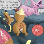  angelica_(trippybunny) anus being_watched blush bodily_fluids cave cum cum_in_pussy cum_inside eevee eeveelution espeon female feral generation_1_pokemon generation_2_pokemon genital_fluids group hi_res impregnation knot knotting larger_female looking_at_another male male/female multi_nipple nintendo nipples orgasm penetration penile penile_penetration penis_in_pussy pokemon pokemon_(species) pregnant pregnant_female rupert_(trippybunny) size_difference smaller_male trio trippybunny umbreon vaginal vaginal_penetration 