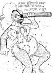  absurd_res animal_humanoid arthropod big_pubes black_and_white body_hair deltarune dipteran female female_with_facial_hair fish fish_humanoid flies_for_smell hairy hi_res humanoid insect marine marine_humanoid monochrome norazors_(artist) nude pubes solo stray_pubes traditional_media_(artwork) undertale_(series) undyne 