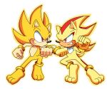  absurd_res anthro bare_hands barefoot battle domestic_maid duo eulipotyphlan feet fight gold_ring gold_rings hedgehog hi_res male mammal ring sega shadow_the_hedgehog sonic_the_hedgehog sonic_the_hedgehog_(series) super_form 