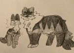  domestic_cat duo felid feline felis female feral graphite_(artwork) hi_res male mammal pawcestz pencil_(artwork) spottedleaf_(warriors) tigerstar_(warriors) traditional_media_(artwork) warriors_(cats) 