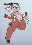  2023 absurd_res anthro antlers arrow_pointing_to_crotch breasts brown_body brown_fur capreoline choker deer directional_arrow english_text female fur genitals grin hi_res holidays hooves horn jewelry mammal necklace new_year new_year_2023 nude pixelhat pubes pussy raine_(pixelhat) reindeer sash shaved small_breasts smile solo speckled_fur text white_body white_eyelashes white_fur 