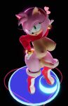  absurd_res amy_rose boots breasts clothed clothing female footwear hair hi_res intersex nativefall nipples pink_body pink_hair reveal sega skimpy smirking_at_viewer solo sonic_the_hedgehog_(series) sweater topwear 