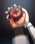  2girls food fruit gundam gundam_suisei_no_majo hand_focus hand_grab holding holding_food holding_fruit jazz_jack multiple_girls prospera_mercury suletta_mercury tomato 