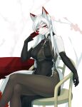  absurd_res anthro breasts canid canine canis clothed clothing female fox fur hair hi_res looking_at_viewer mammal smile solo treyer white_body white_fur 