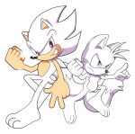  absurd_res anthro bare_hands barefoot canid canine domestic_maid duo eulipotyphlan feet fox fur hedgehog hi_res hyper_form hyper_sonic hyper_tails male mammal powering_up sega sonic_the_hedgehog_(series) super_form white_body white_fur 