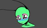  alien alien_humanoid ambiguous_gender antennae_(anatomy) bald blush colored dreamscreep eyebrows eyelashes eyeshadow freckles glistening glistening_eyes green_body green_skin hi_res humanoid invader_zim irken lipstick makeup nickelodeon not_furry pink_eyes solo white_eyelashes zim_(invader_zim) 