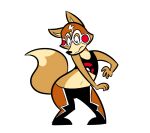 anthro canid canine clothing cosplay cosplay_pikachu_(costume) crossover crossover_cosplay fox fox_mccloud male mammal mask nintendo pikachu_libre pokemon rusheloc simple_background solo star_fox white_background 