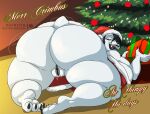  2022 anthro artist_name bear bedroom_eyes bent_over big_breasts big_butt black_hair bodily_fluids bouncing_butt breasts bubble_butt butt butt_jiggle christmas christmas_clothing christmas_headwear christmas_tree claws cleavage clothed clothing curvaceous curvy_figure detailed_background digital_drawing_(artwork) digital_media_(artwork) dress eyelashes feet female fingers fluffy fluffy_tail fur genital_fluids genitals gift green_eyes hair hair_over_eye hat headgear headwear hi_res holidays huge_breasts huge_butt jiggling looking_at_viewer looking_back mammal motion_lines narrowed_eyes one_eye_obstructed open_mouth patreon patreon_logo plant polar_bear presenting presenting_hindquarters pussy pussy_juice santa_hat seductive sharp_teeth short_hair short_stack short_tail smile solo tail teeth thebigbadwolf01 thick_thighs thigh_jiggle toe_claws toes tree ursine voluptuous watermark white_body white_fur wide_hips 