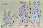  2023 5_fingers anthro back_muscles balls barazoku belly black_nose black_penis blue_body butt chubby_anthro chubby_belly chubby_male colored_pencil_(artwork) dashthefox feral fingers generation_1_pokemon genitals green_background hi_res long_tail male mammal model_sheet multicolored_body musclegut muscular nintendo pecs penis pokemon pokemon_(species) raichu rear_view reference_image rodent simple_background slightly_chubby solo tail thunder traditional_media_(artwork) vein veiny_penis yellow_eyes 