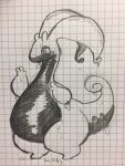  ambiguous_gender anthro belly ear_markings generation_6_pokemon goo_creature goodra hi_res long_ears markings mote-of-ash multicolored_body multicolored_tail nintendo pokemon pokemon_(species) signature slightly_chubby slime smile solo tail tail_markings traditional_media_(artwork) 