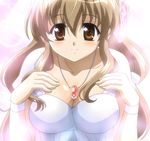  blush breasts brown_hair cap highres long_hair nogizaka_haruka nogizaka_haruka_no_himitsu screencap 