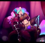  2019 anthro balls big_breasts blush breasts clothed clothing cum demon digital_media_(artwork) dragk duo equine erection female fishnet friendship_is_magic fur hair hi_res horn horse male male/female mammal my_little_pony nipples nude open_mouth orgasm penetration penis princess_celestia_(mlp) pussy scar sex smile tongue unicorn winged_unicorn wings 