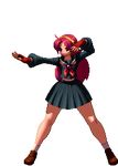  animated animated_gif asamiya_athena full_body lowres official_art pixel_art solo standing the_king_of_fighters the_king_of_fighters_xiii transparent_background 