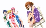  4girls absurdres blonde_hair blue_hair blush brown_hair hayate_no_gotoku! highres katsura_hinagiku legs long_hair maria maria_(hayate_no_gotoku!) multiple_girls nishizawa_ayumu pink_hair sanzen'in_nagi sanzenin_nagi short_hair smile thighs 