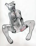  anthro female masturbation nipple_piercing nipples piercing rubber sex_toy solo synandslyck toying_self 