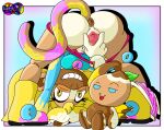  absurd_res anthro anus ass_up bent_over bottomwear bottomwear_down butt chao_(sonic) clothed clothing duo eggbot15 fan_character female genitals haplorhine hi_res lana_the_monkey looking_back mammal monkey panties panties_down pants pants_down partially_clothed primate pussy sega sonic_the_hedgehog_(series) spread_butt spread_legs spreading underwear underwear_down 