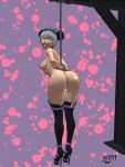  absurdres ahegao anal ass bdsm black_footwear bondage bound chain female_ejaculation gothic high_heels highres non-web_source original torture 