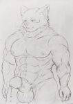  5_fingers abs absurd_res anthro balls big_biceps big_muscles big_pecs big_penis blush bodily_fluids bulge canid canine canis ejaculation erection fingers genitals hi_res humanoid humanoid_genitalia humanoid_penis ichinoseura looking_pleasured male mammal muscular muscular_anthro muscular_male muscular_thighs nipples nude pecs penile penis pubes solo solo_focus sweat thick_thighs vein veiny_penis wolf 