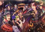  6+boys acedia_(yume-100) black_hair blue_hair demon_boy demon_horns demon_wings grad_(yume-100) green_eyes halloween halloween_costume horns ira_(yume-100) las_(yume-100) looking_at_viewer male_focus multicolored_hair multiple_boys plums43 pointy_ears purple_eyes purple_hair short_hair superbia_(yume-100) vashti_(yume-100) vedy_(yume-100) wings yellow_eyes yume_oukoku_to_nemureru_100-nin_no_ouji-sama 