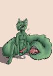  absurd_res animal_genitalia animal_penis anthro aroused bodily_fluids canine_genitalia canine_penis cum cum_on_penis cum_on_tail cum_on_tongue fur genital_fluids genitals green_body green_fur green_hair green_wolf hair happy hi_res male open_mouth penis smile solo tafy tafy_tail tail tail_mouth tongue tongue_out unusual_anatomy unusual_tail yellow_eyes 