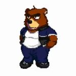  2016 animated anthro barefoot bear black_bear black_nose blue_bottomwear blue_clothing blue_eyes blue_jacket blue_pants blue_shorts blue_topwear bottomwear brown_body brown_fur brown_stripes clothing colored countershade_snout countershade_torso countershading digital_media_(artwork) duo feet felid food fur honey_(food) jacket juuichi_mikazuki low_res male mammal moon_bear morenatsu multicolored_body multicolored_fur nanadragon4 pantherine pants pink_nose pixel_(artwork) pixel_animation question_mark red_clothing red_shirt red_tank_top red_topwear shirt shorts simple_background snout striped_body striped_fur stripes tan_body tan_countershading tan_fur tank_top tiger topwear torahiko_(morenatsu) two_tone_body two_tone_fur ursine white_background white_clothing white_shirt white_topwear yellow_body yellow_fur 