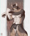  2023 abs anthro arm_tuft artist_name biceps black_clothing black_nipples black_underwear body_hair brown_body brown_eyebrows brown_fur bulge canid canine canis clawed_fingers claws clothed clothing countershade_torso countershading cover coyote detailed_bulge digital_media_(artwork) elbow_tuft eyebrows facial_hair facial_scar fingerpads fur gloves_(marking) hair happy_trail hi_res inner_ear_fluff jockstrap jockstrap_only looking_at_viewer magazine_cover male mammal markings monotone_eyebrows mouth_closed muscular muscular_anthro muscular_male nipples notched_ear parasouleater pawpads pecs portrait pose prick_ears scar shaded short_hair sideburns solo standing thick_eyebrows three-quarter_portrait three-quarter_view topless triceps tuft underwear underwear_only visual_novel whiskers white_body white_countershading white_fur white_inner_ear_fluff william_adler 