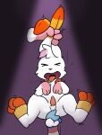  &gt;_&lt; anthro balls bdsm bodily_fluids bondage bound butt duo eeveelution eyes_closed generation_6_pokemon generation_8_pokemon genital_fluids genitals hi_res hoya82 male nintendo open_mouth penis pokemon pokemon_(species) precum scorbunny spread_legs spreading sylveon tongue tongue_out white_body 