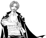  male monochrome nakajou_hisaya one_piece shanks 