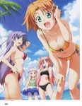  bikini cleavage hasumi_ichino kurumizawa_suzuki orihara_natsumi swimsuits takeya_masami te_to_te_try_on! tokura_temari 