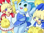  animal_ears blush cheerleader furry g-sun minun pachirisu plusle pokemon smile tail 