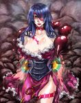  adiane blue_hair breasts cleavage corset dress eyepatch large_breasts lipstick long_hair makeup piote scorpion_tail solo tail tattoo tengen_toppa_gurren_lagann third-party_edit 