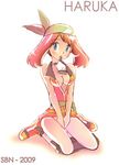  brown_hair gloves haruka_(pokemon) hat lowres nintendo pokemon rubyconcream 